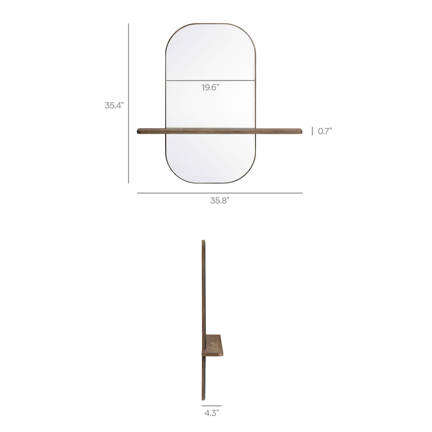 Solstice Large Oval Mirror by Modway