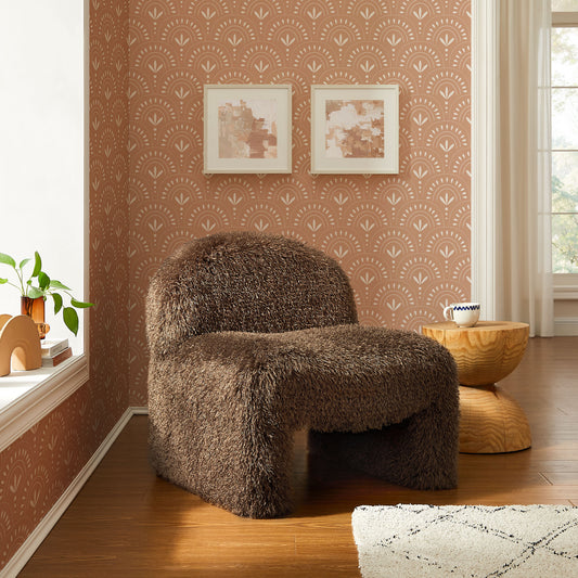 Mina Faux Fur Accent Chair by Modway