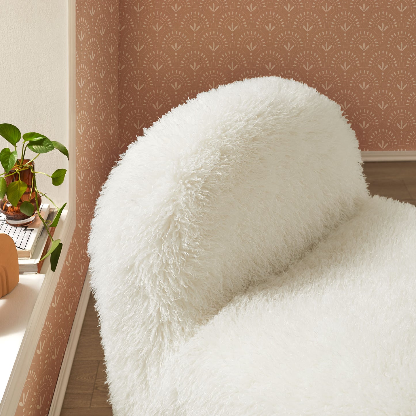 Mina Faux Fur Accent Chair by Modway