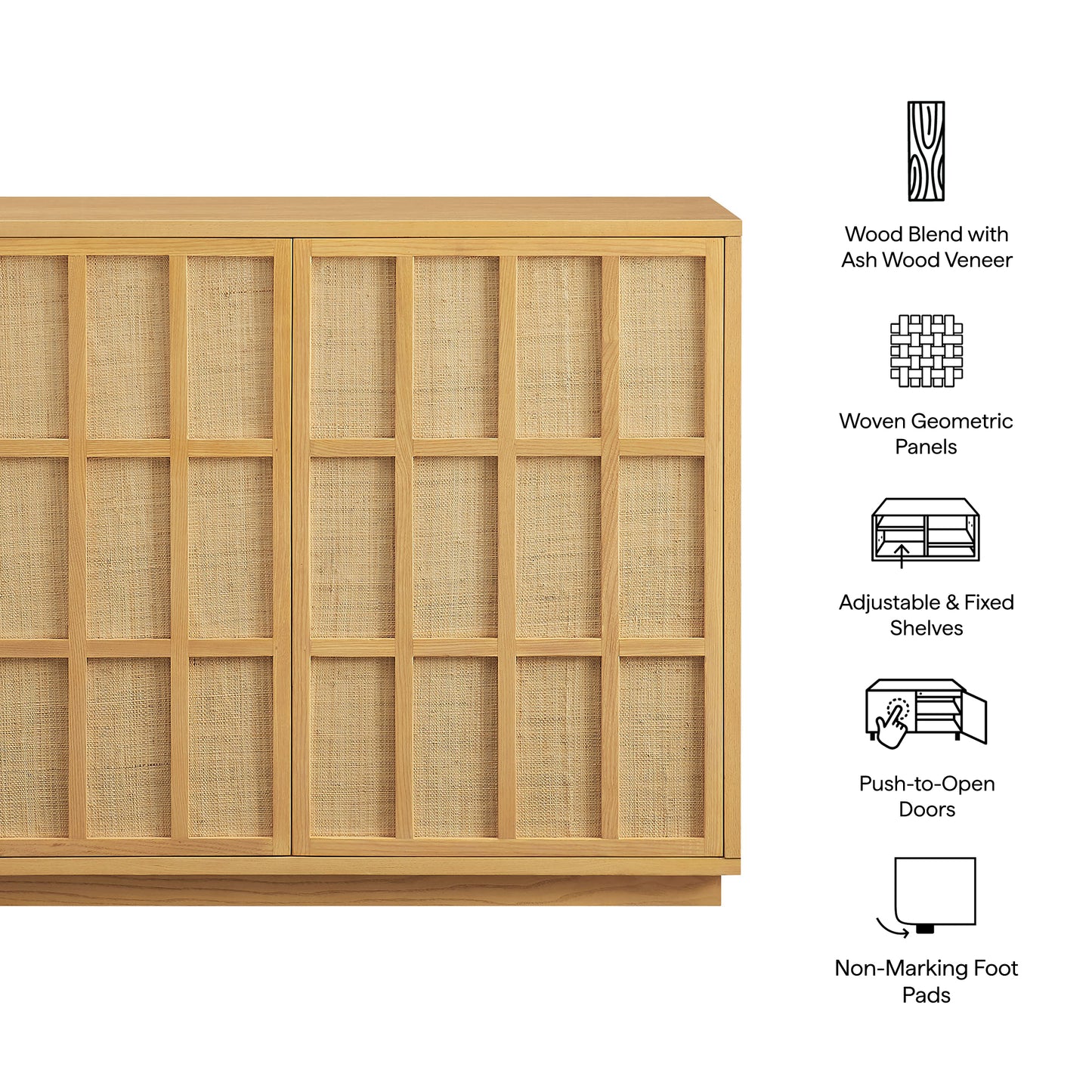 Aiko 39 Inch Japandi Accent Cabinet by Modway