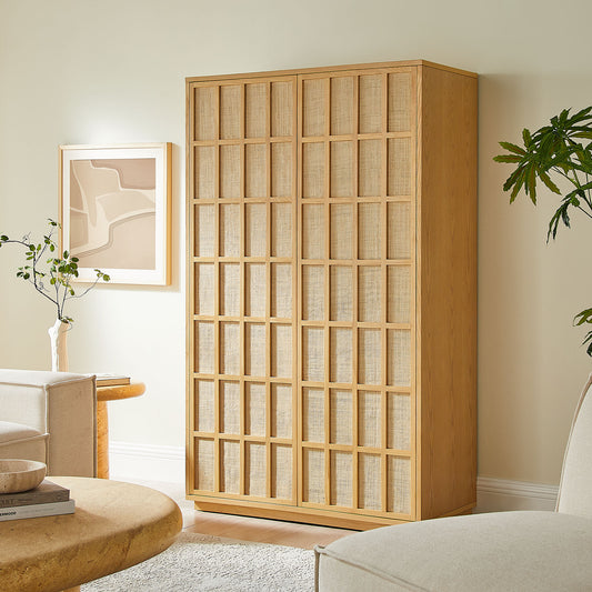 Aiko 64 Inch Tall Japandi Storage Cabinet by Modway