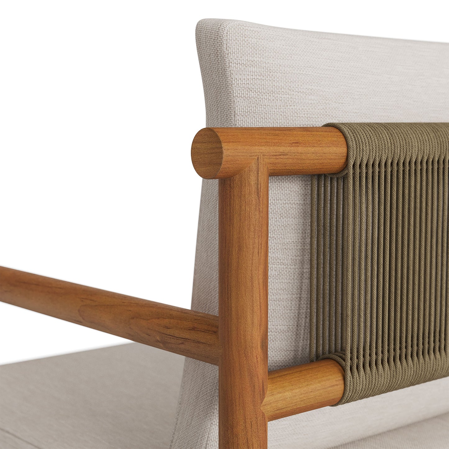 Eleni Outdoor Patio Teak Wood Rope Dining Chair by Modway