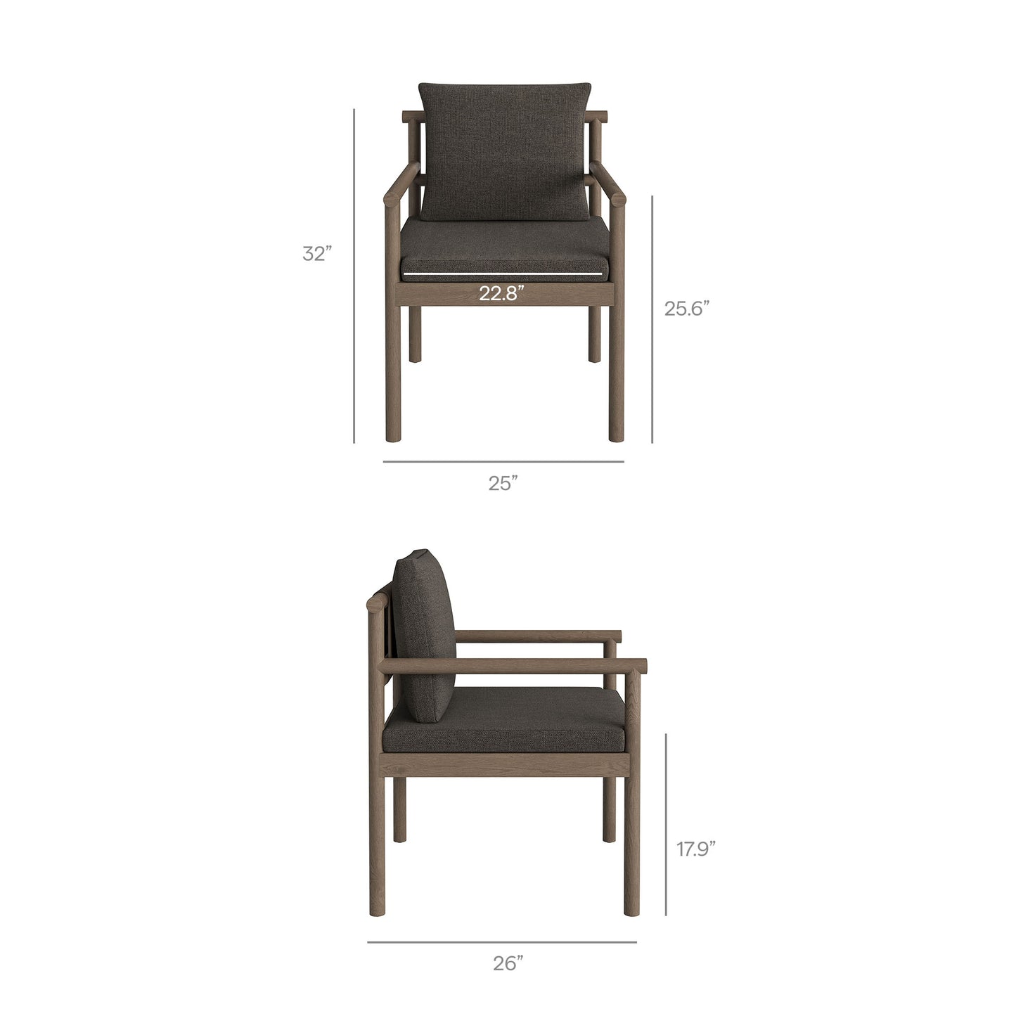 Eleni Outdoor Patio Teak Wood Rope Dining Chair by Modway