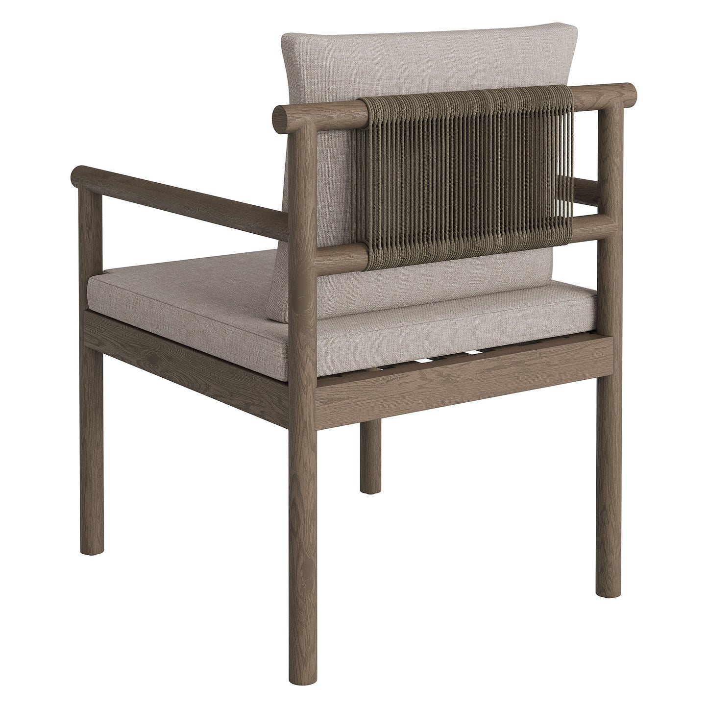 Eleni Outdoor Patio Teak Wood Rope Dining Chair by Modway