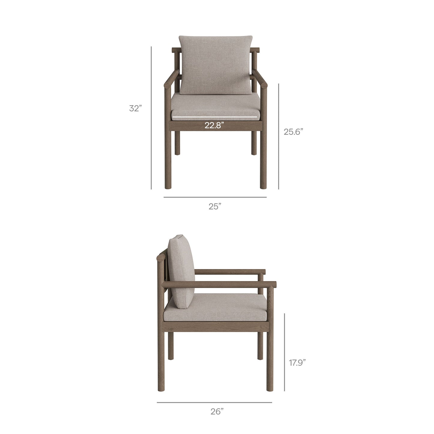 Eleni Outdoor Patio Teak Wood Rope Dining Chair by Modway