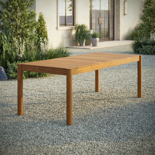 Eleni 89-Inch Outdoor Patio Teak Wood Dining Table by Modway