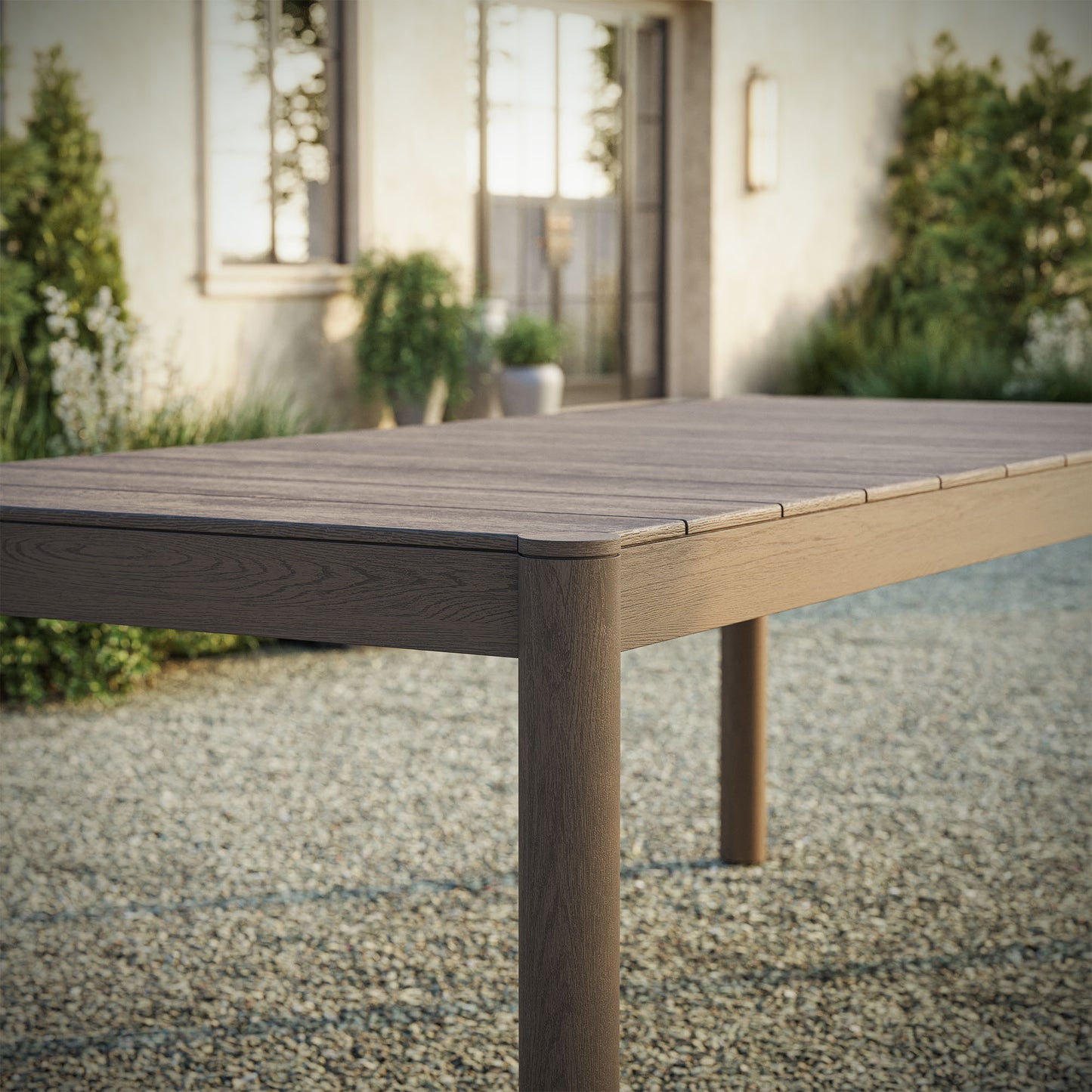 Eleni 89-Inch Outdoor Patio Teak Wood Dining Table by Modway