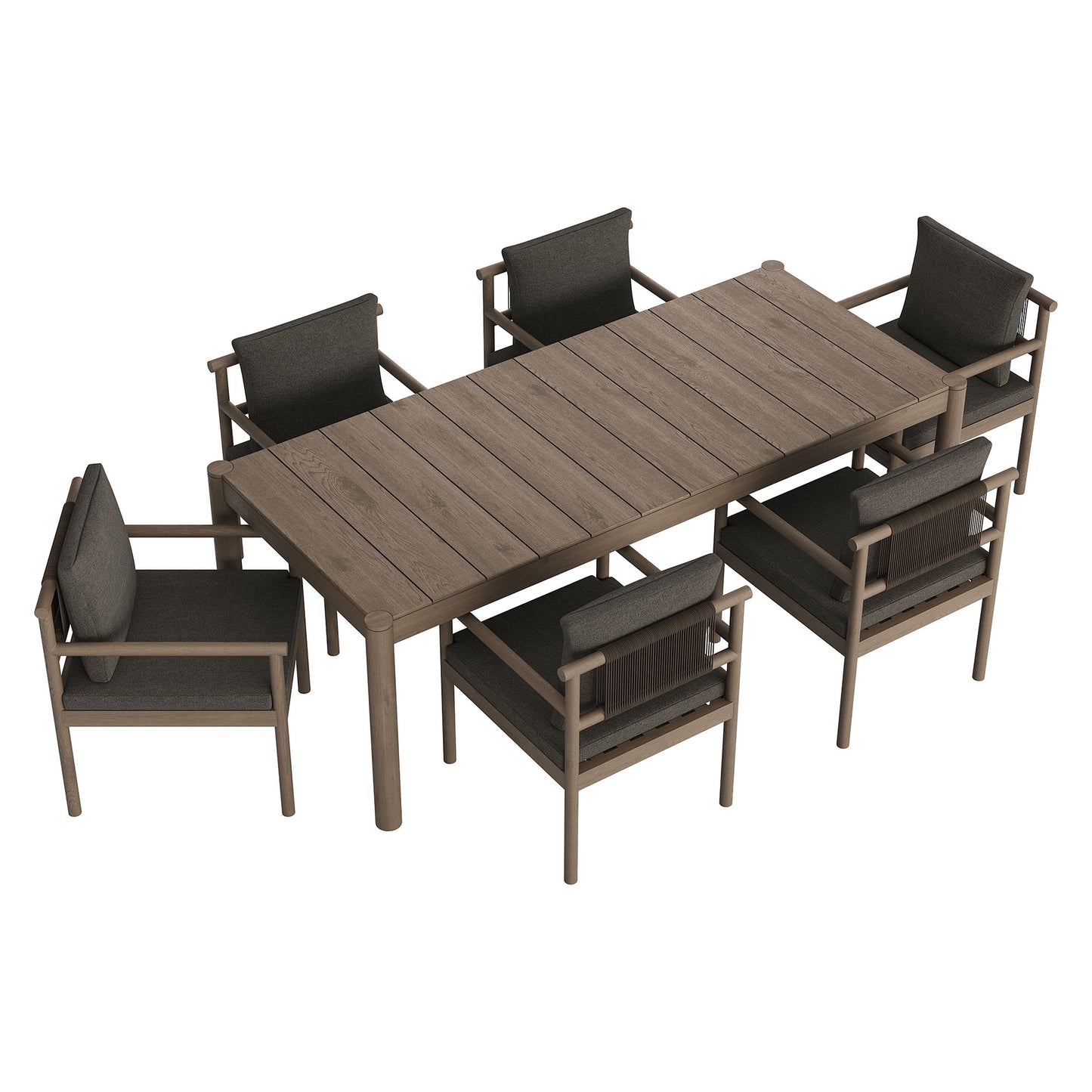 Eleni 7 Piece Outdoor Patio Teak Wood Dining Set by Modway