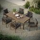 Eleni 7 Piece Outdoor Patio Teak Wood Dining Set by Modway