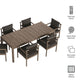 Eleni 7 Piece Outdoor Patio Teak Wood Dining Set by Modway