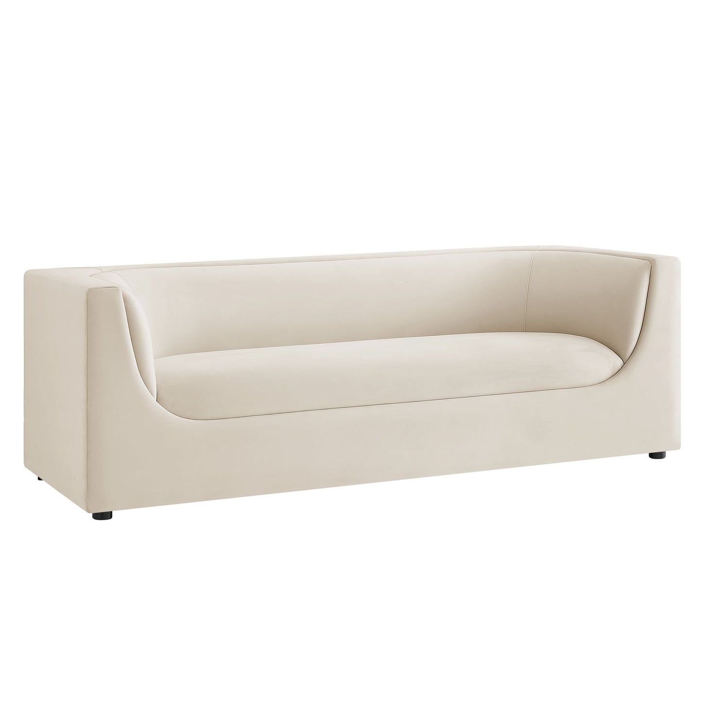 Hilda 86" Curved Back Performance Velvet Sofa by Modway