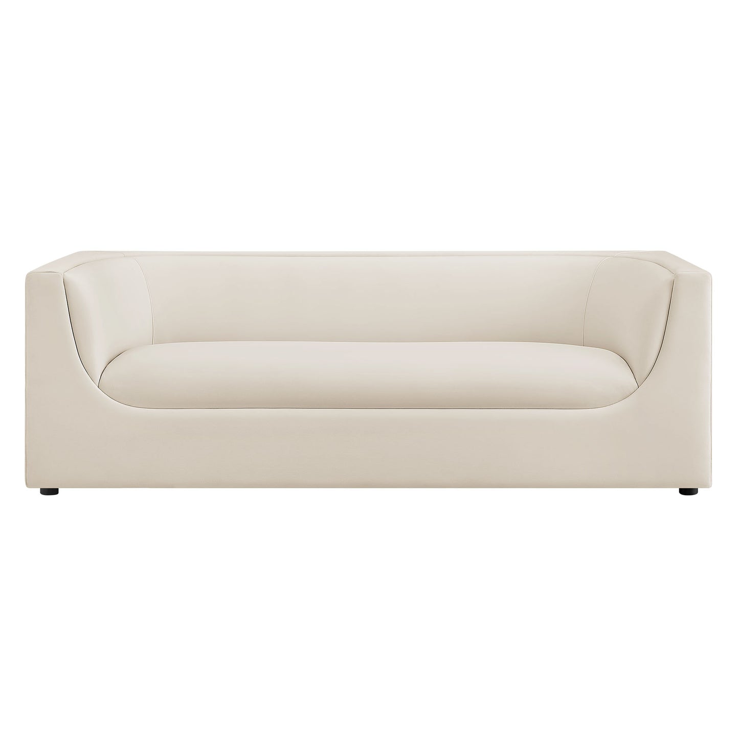 Hilda 86" Curved Back Performance Velvet Sofa by Modway