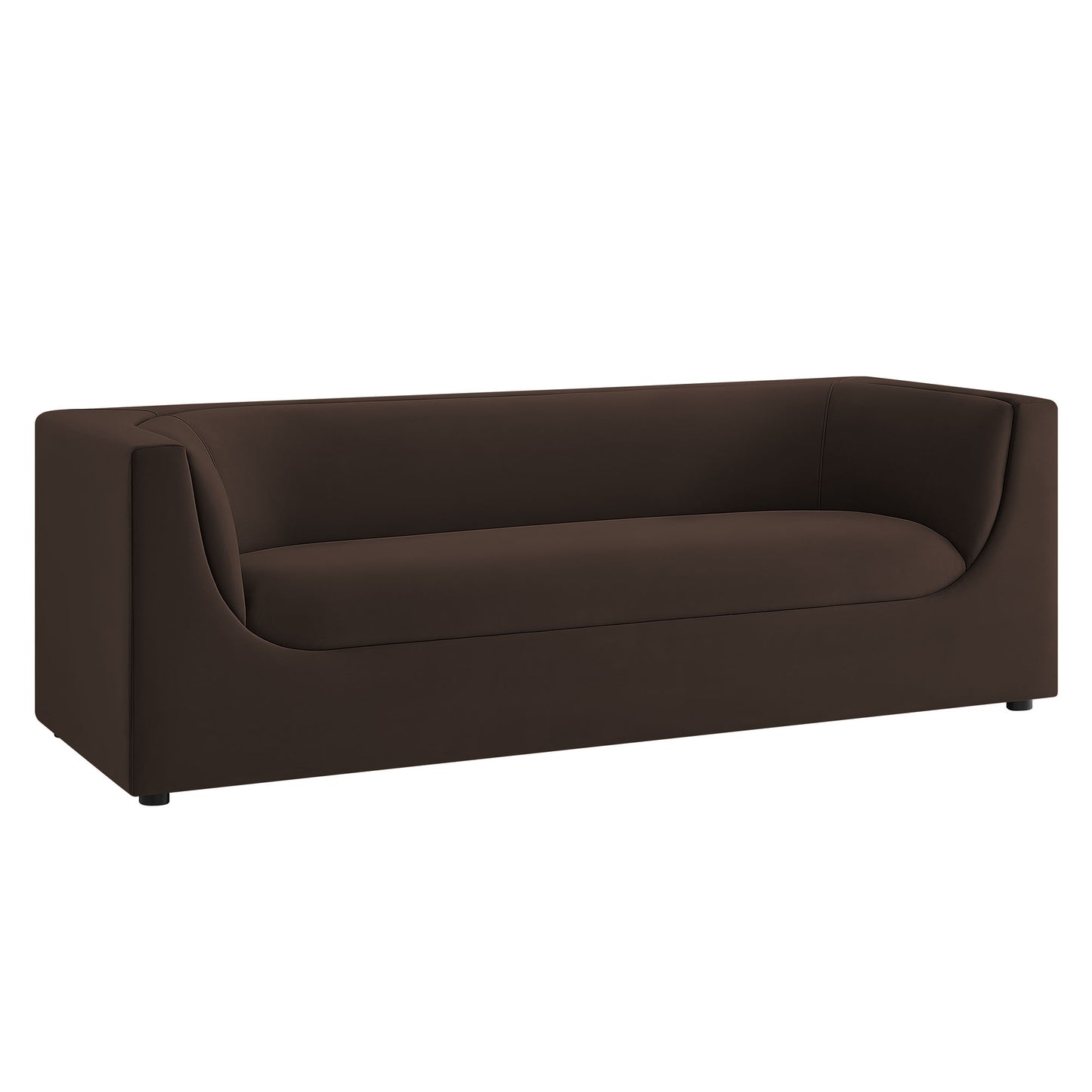 Hilda 86" Curved Back Performance Velvet Sofa by Modway