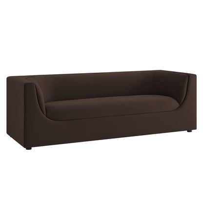 Hilda 86" Curved Back Performance Velvet Sofa by Modway
