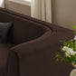 Hilda 86" Curved Back Performance Velvet Sofa by Modway