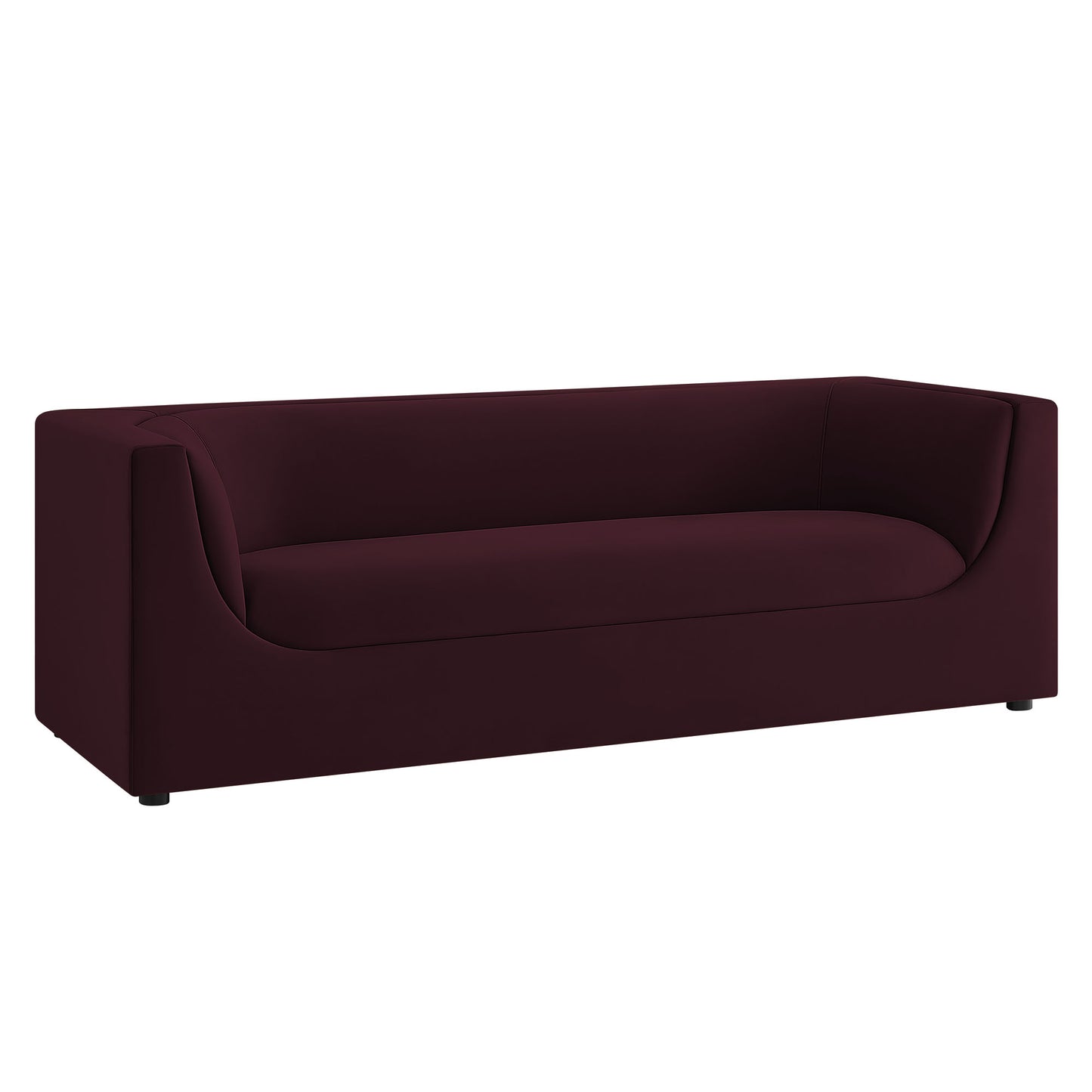 Hilda 86" Curved Back Performance Velvet Sofa by Modway