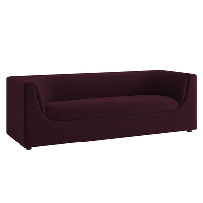 Hilda 86" Curved Back Performance Velvet Sofa by Modway