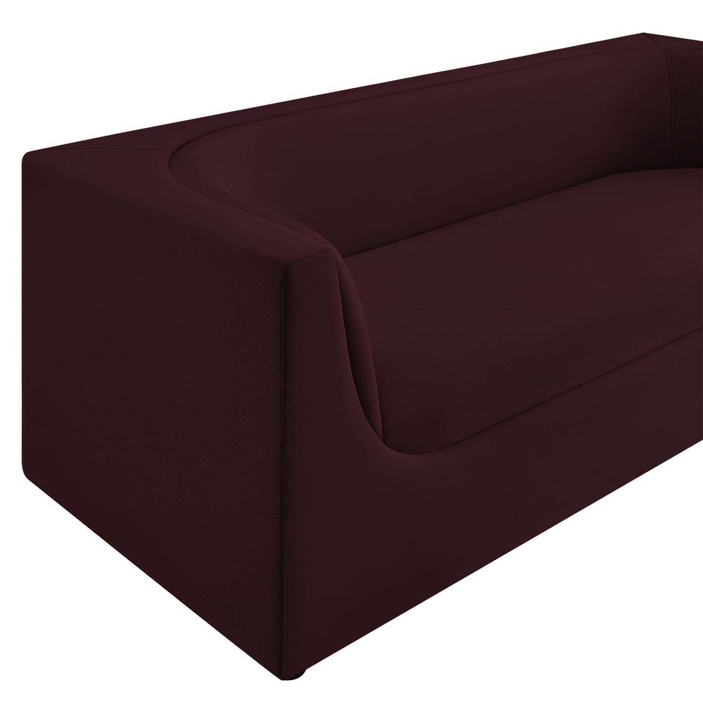 Hilda 86" Curved Back Performance Velvet Sofa by Modway