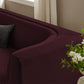 Hilda 86" Curved Back Performance Velvet Sofa by Modway