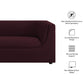 Hilda 86" Curved Back Performance Velvet Sofa by Modway