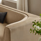 Hilda 86" Curved Back Performance Velvet Sofa by Modway