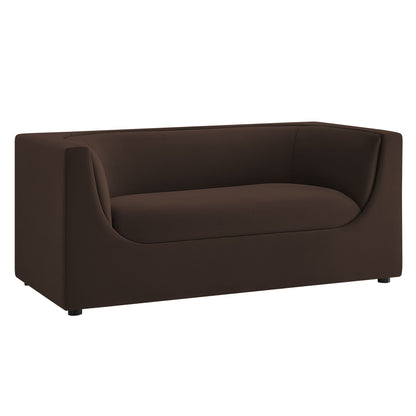Hilda 67" Curved Back Performance Velvet Loveseat by Modway