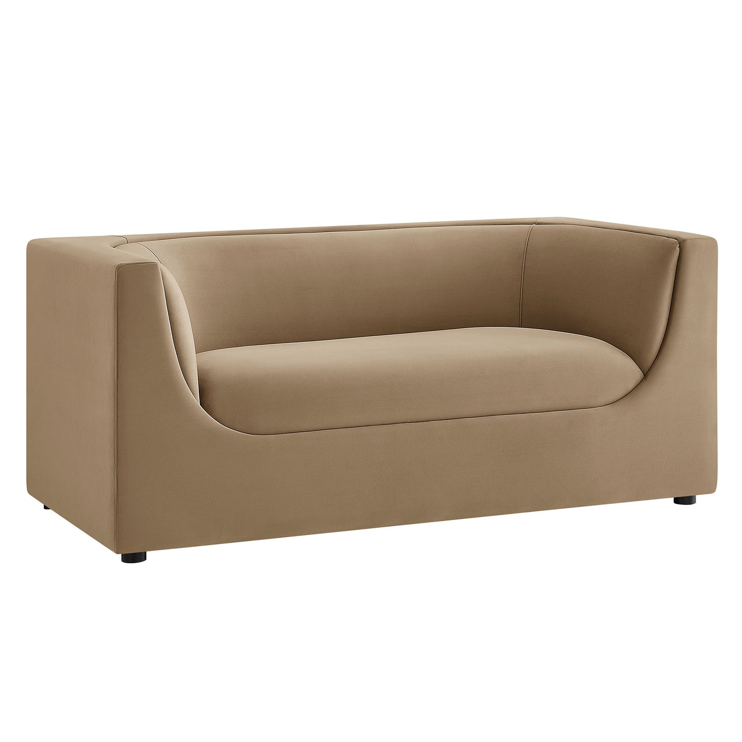 Hilda 67" Curved Back Performance Velvet Loveseat by Modway