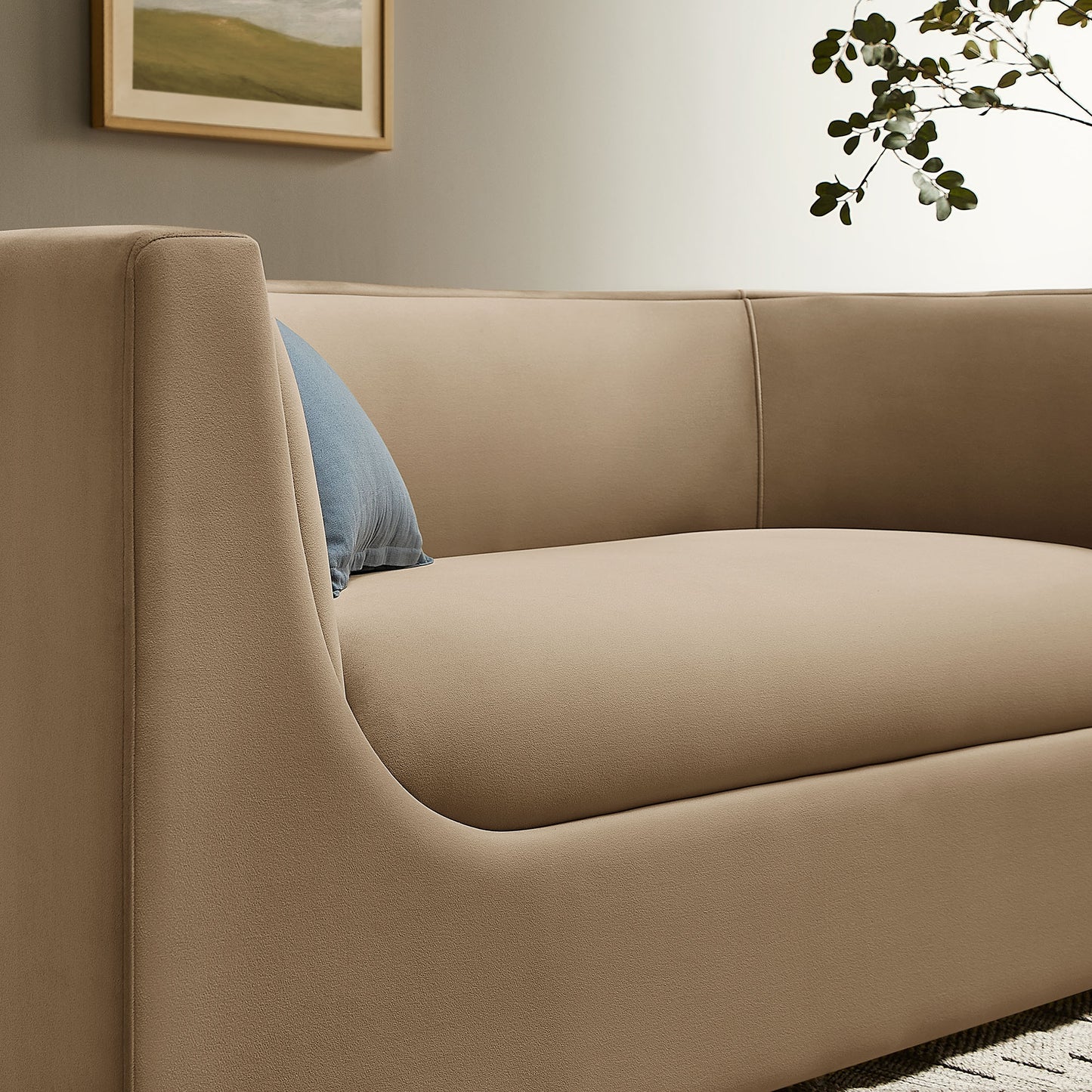Hilda 67" Curved Back Performance Velvet Loveseat by Modway