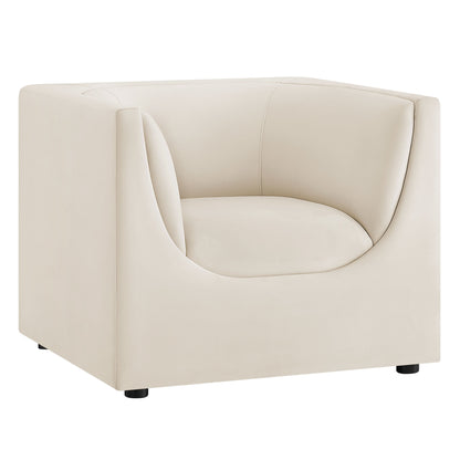 Hilda Curved Back Performance Velvet Armchair by Modway