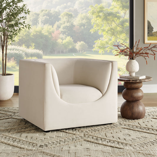 Hilda Curved Back Performance Velvet Armchair by Modway