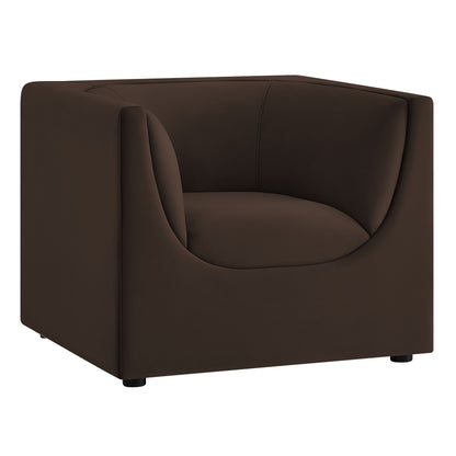 Hilda Curved Back Performance Velvet Armchair by Modway