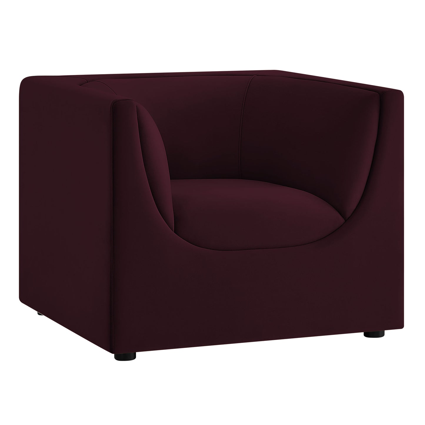 Hilda Curved Back Performance Velvet Armchair by Modway