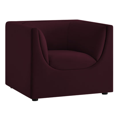 Hilda Curved Back Performance Velvet Armchair by Modway
