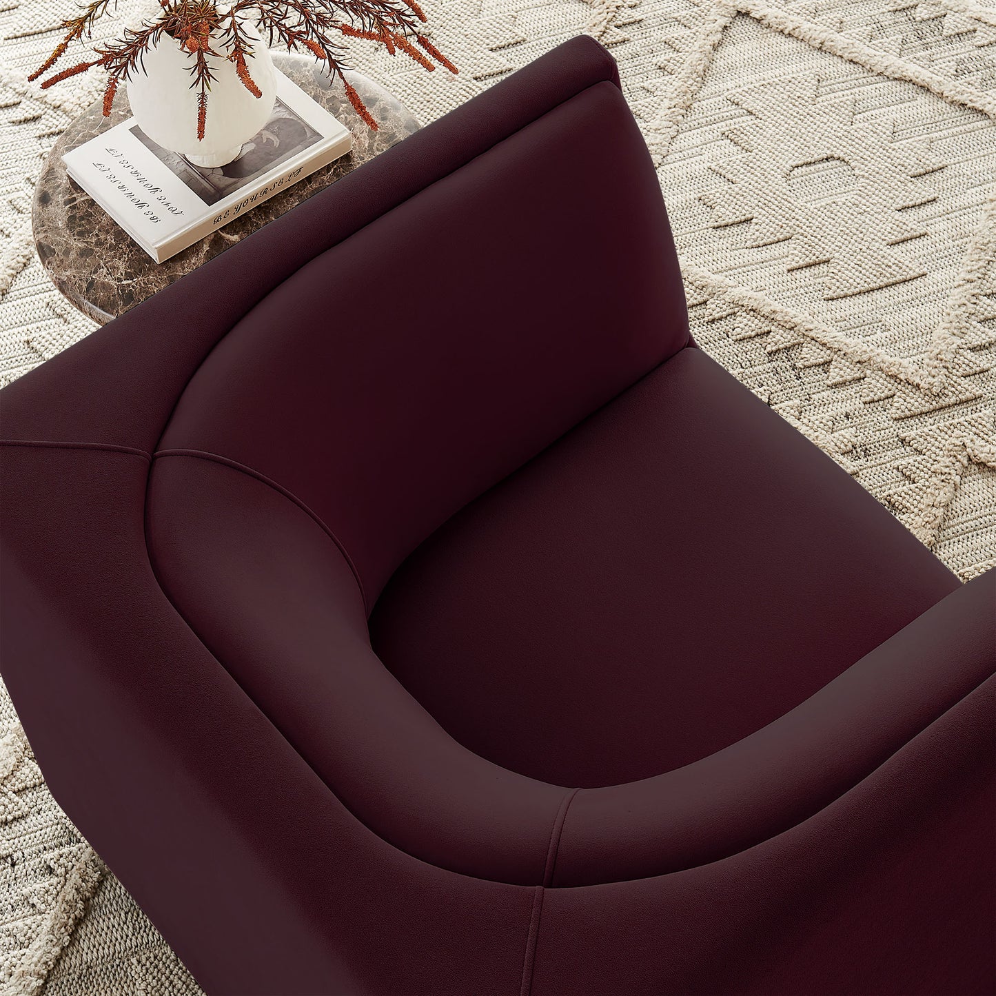 Hilda Curved Back Performance Velvet Armchair by Modway