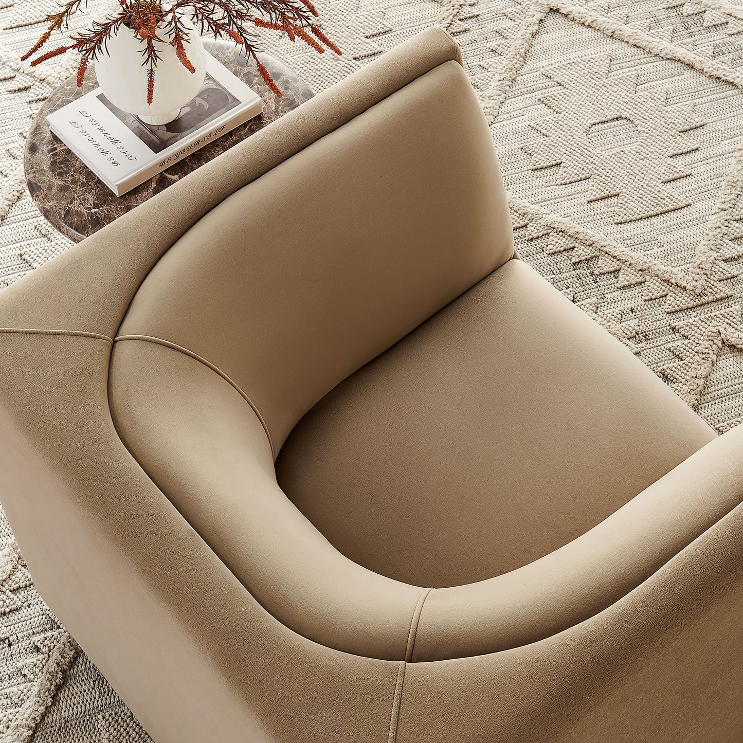 Hilda Curved Back Performance Velvet Armchair by Modway