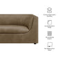 Hilda 86" Curved Back Vegan Leather Sofa by Modway