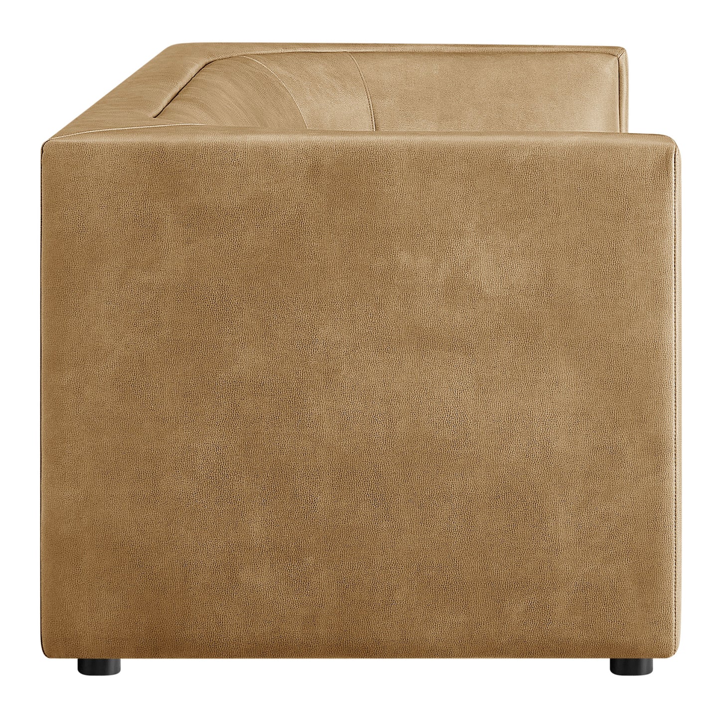 Hilda 86" Curved Back Vegan Leather Sofa by Modway