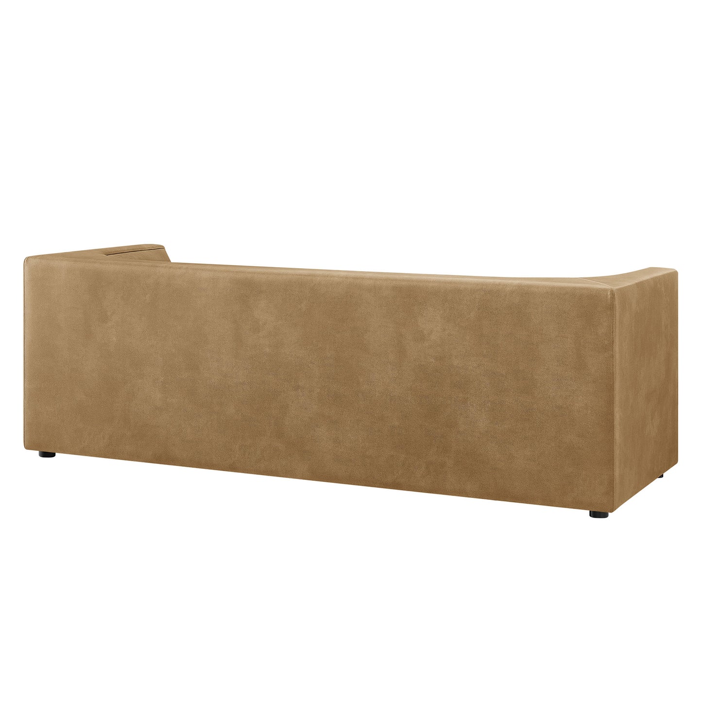 Hilda 86" Curved Back Vegan Leather Sofa by Modway