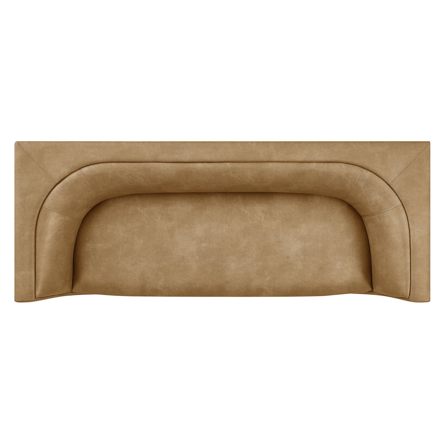 Hilda 86" Curved Back Vegan Leather Sofa by Modway