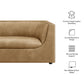 Hilda 86" Curved Back Vegan Leather Sofa by Modway
