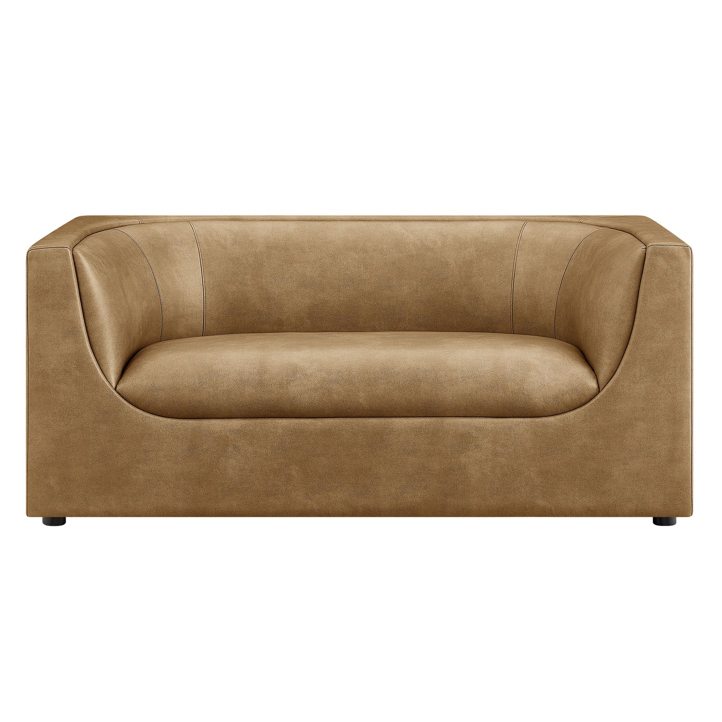Hilda 67" Curved Back Vegan Leather Loveseat by Modway