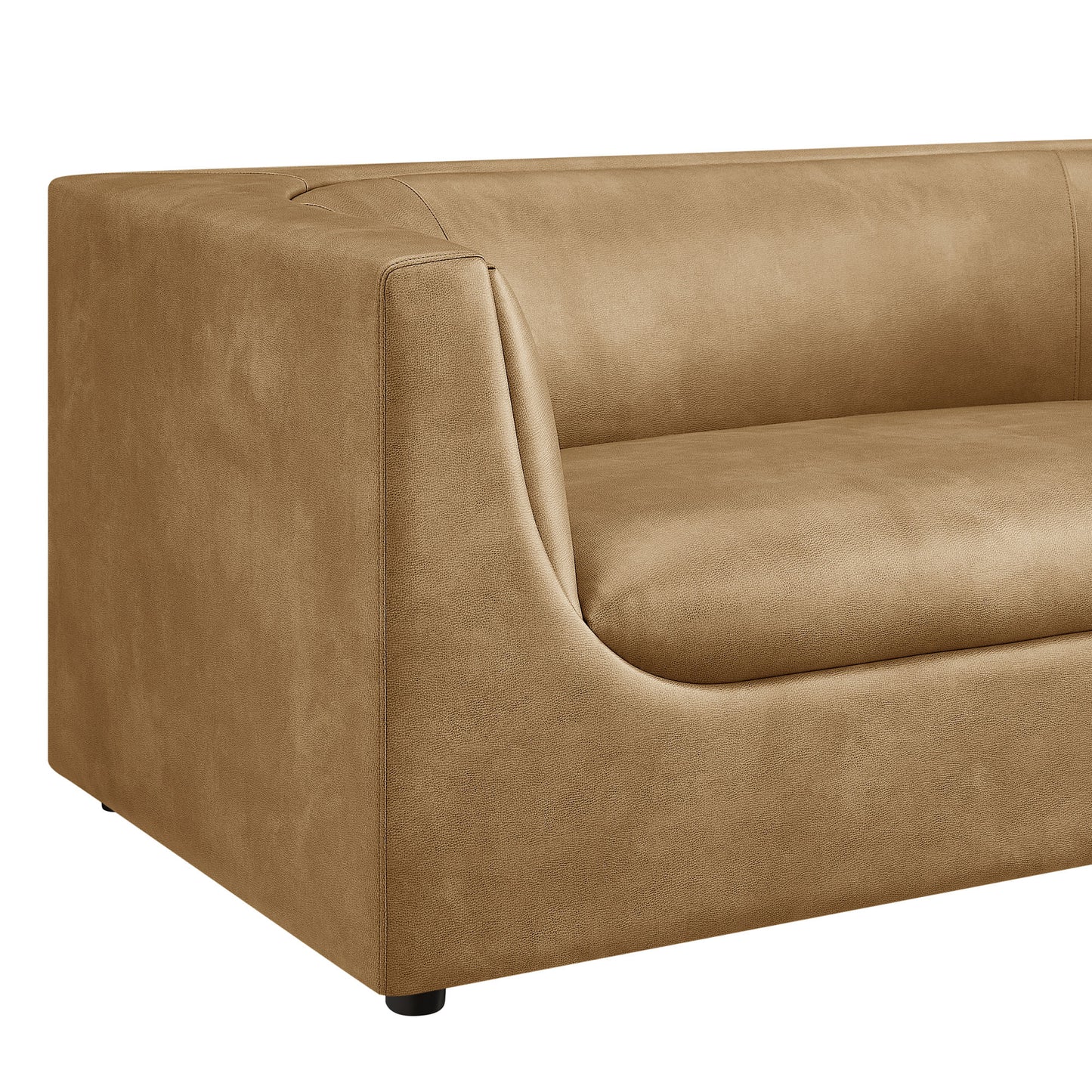 Hilda 67" Curved Back Vegan Leather Loveseat by Modway