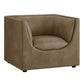 Hilda Curved Back Vegan Leather Armchair by Modway