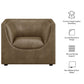 Hilda Curved Back Vegan Leather Armchair by Modway