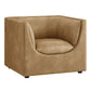 Hilda Curved Back Vegan Leather Armchair by Modway