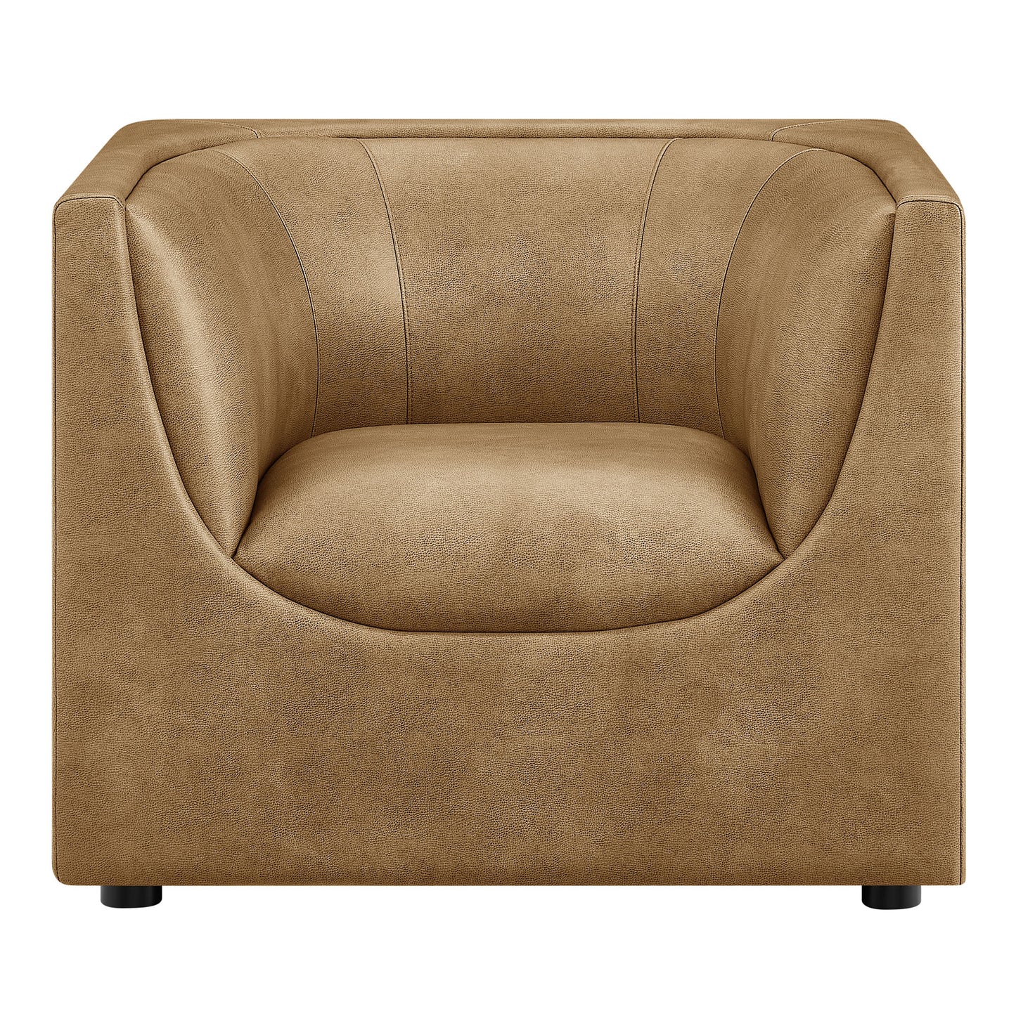 Hilda Curved Back Vegan Leather Armchair by Modway
