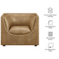 Hilda Curved Back Vegan Leather Armchair by Modway