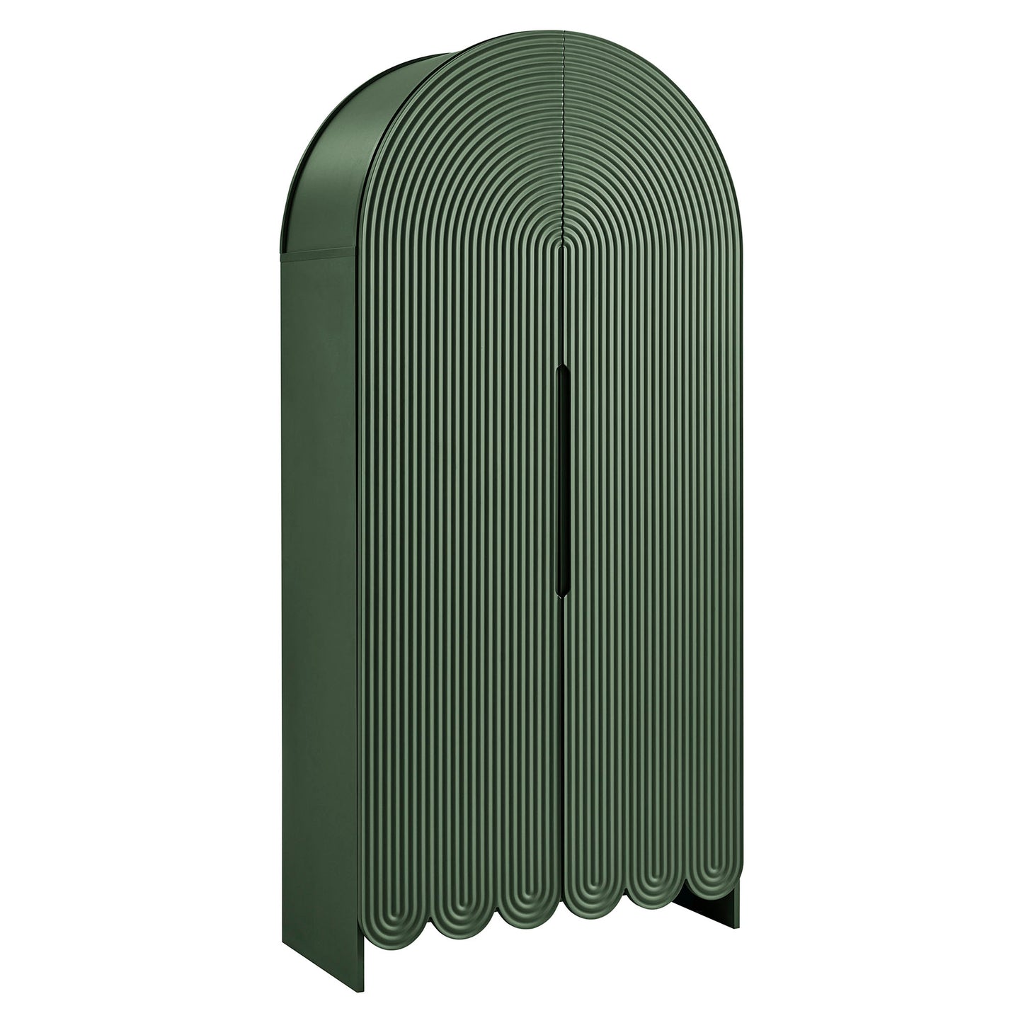 Dahlia 78 Inch Fluted and Scalloped Arched Storage Cabinet by Modway