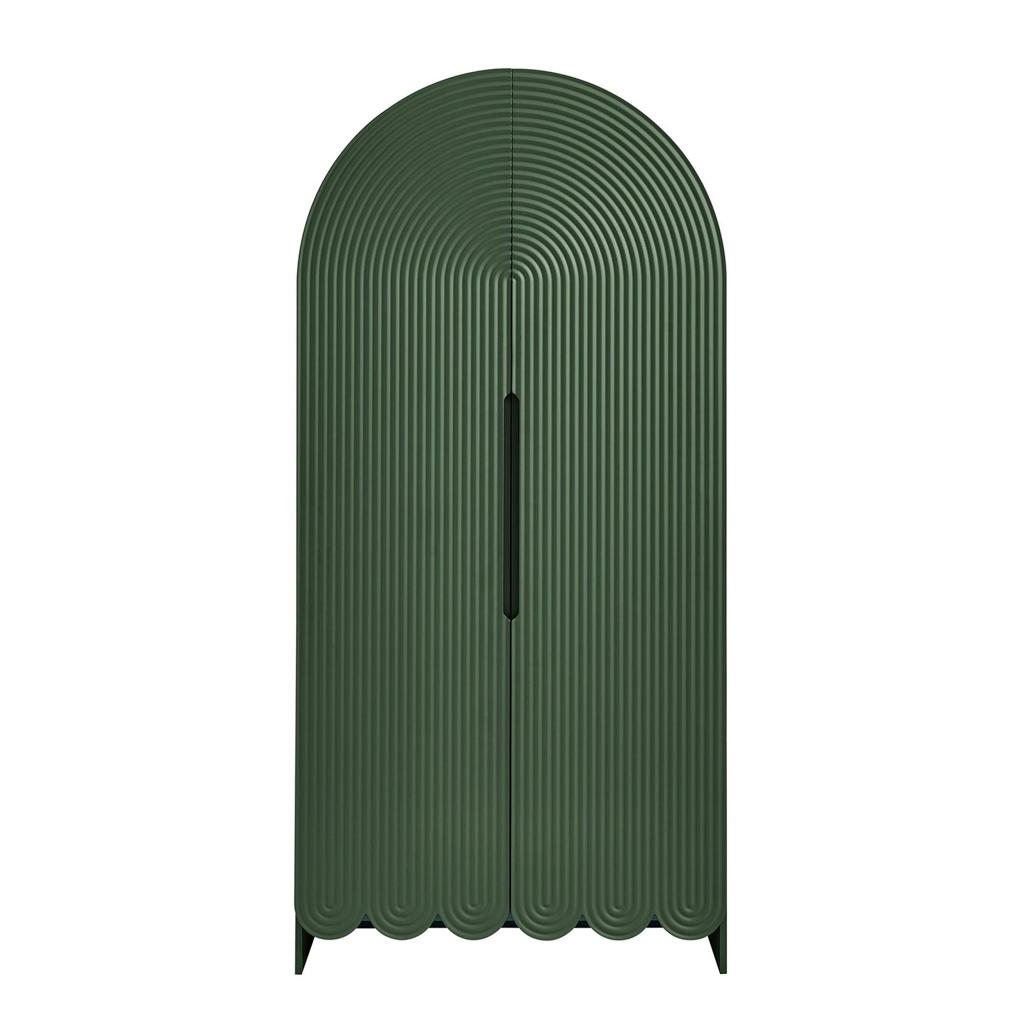 Dahlia 78 Inch Fluted and Scalloped Arched Storage Cabinet by Modway