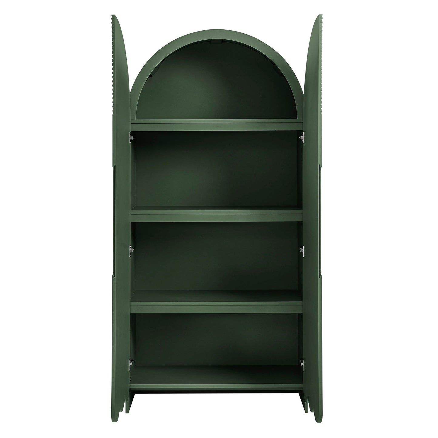 Dahlia 78 Inch Fluted and Scalloped Arched Storage Cabinet by Modway